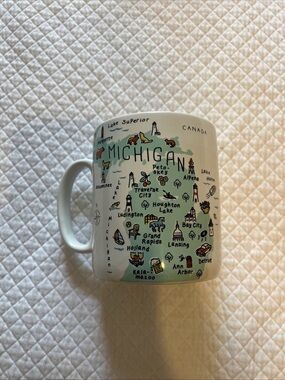 222 Fifth My Place Michigan Mug State Map Cities Porcelain Coffee Cup